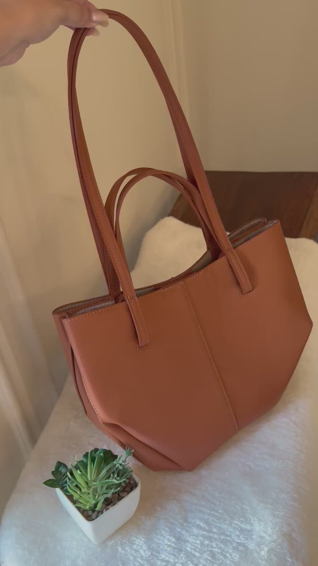 Polene Inspired Tote Bag (Brown)