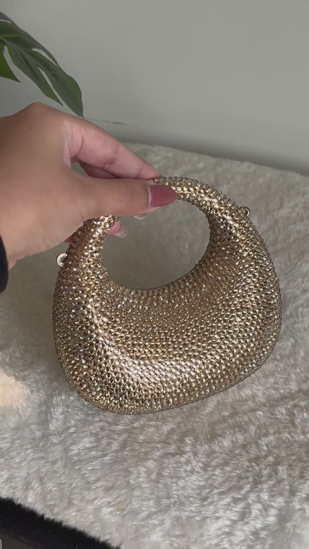 Viral Swarovski Clutch - Mini Gold