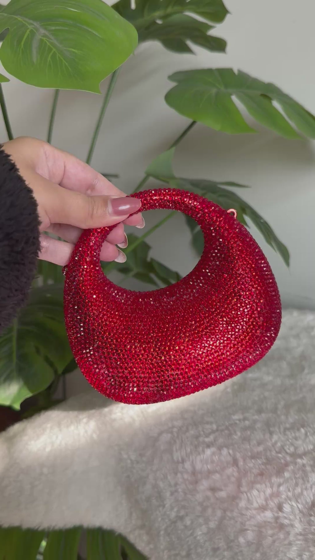 Viral Swarovski Clutch - Mini Red