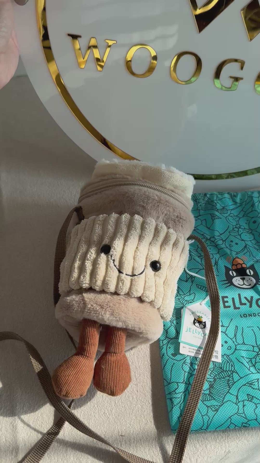 JELLY CAT LONDON - Coffee To Go Bag with Long Strap