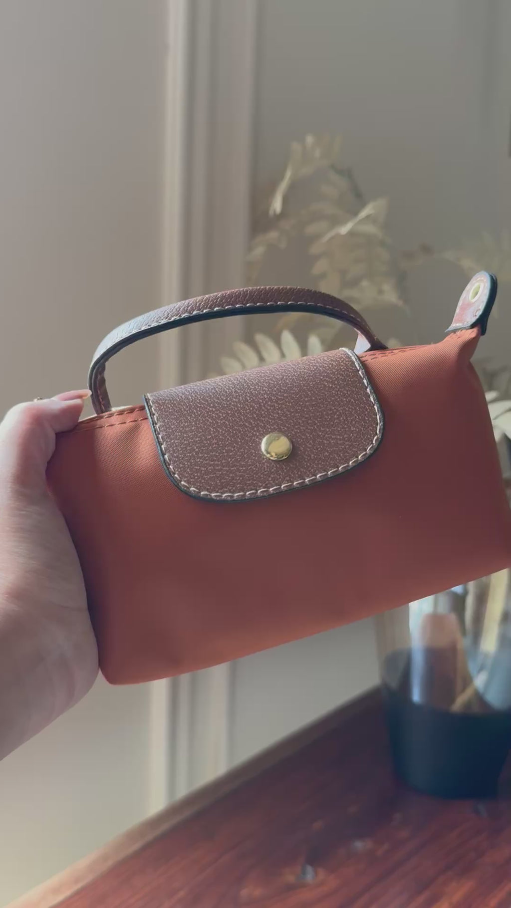 Longchamp Crossbody Bag with Strap - Small Rust (NO LOGO)