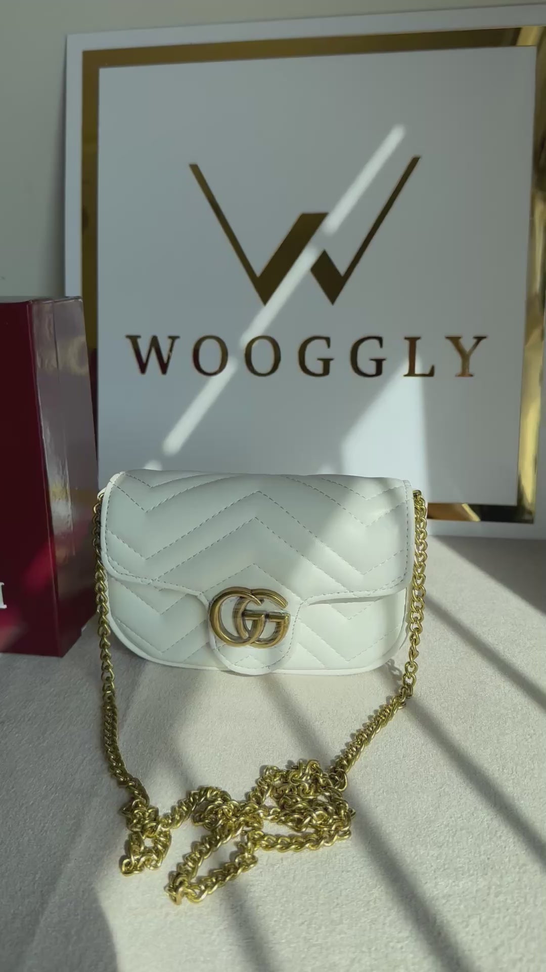 Gucci Signature Bag SMALL - Cream with Box Packing